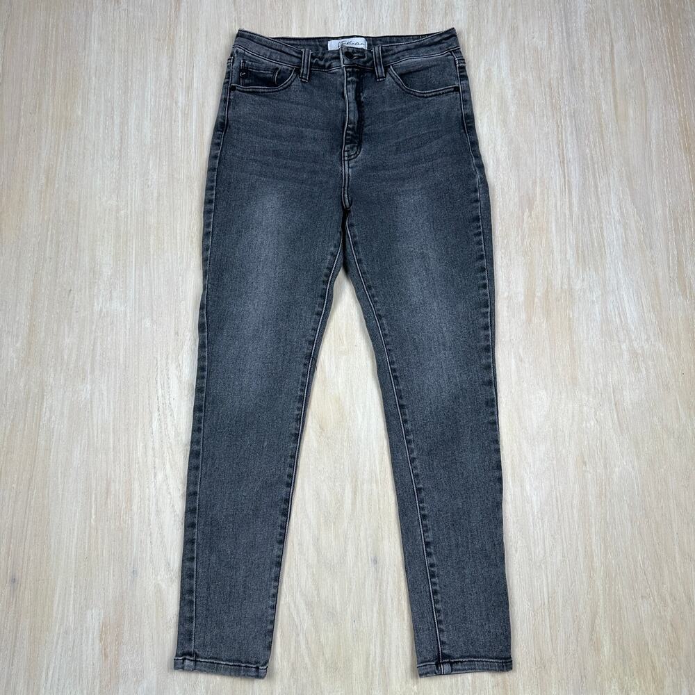 KanCan Gray High Waisted Nicole Super Skinny Minimalist Casual Denim Jeans 28